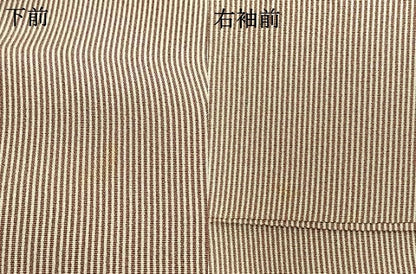 平和屋着物●伝統工芸師　服部光擴　江戸小紋　万筋　紫色×白色　正絹　逸品　AABG4516fy