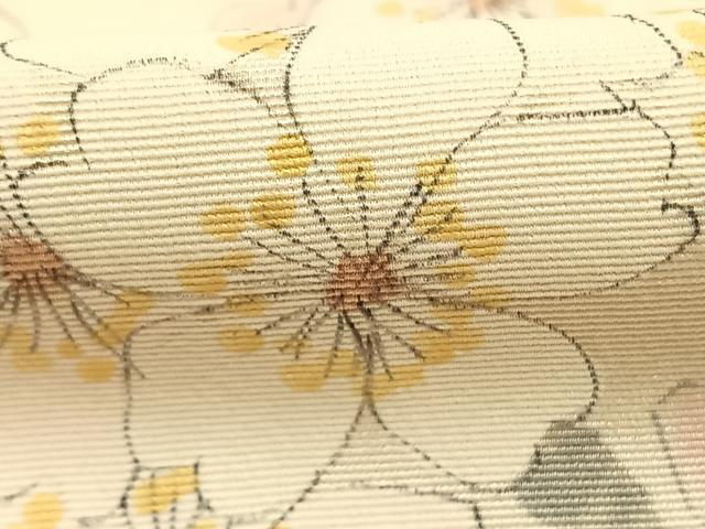 平和屋着物●訪問着　作家物　手描き　枝桜文　暈し染め　正絹　逸品　AABG4519fy