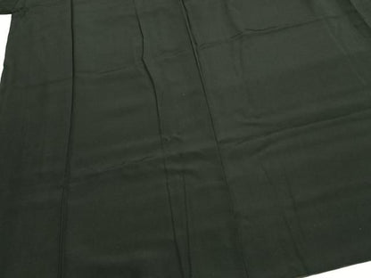 平和屋着物●男性　黒紋付　羽織セット　正絹　逸品　AABG4524fy