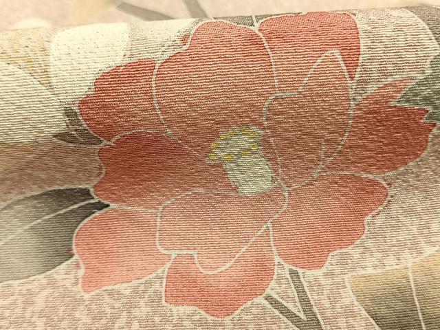平和屋着物●訪問着　友禅　作家物　淳史　枝花文　暈し染め　正絹　逸品　AABG4525fy