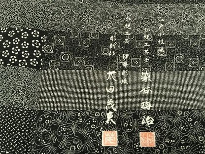 平和屋着物●伝統工芸士 染谷梅治　彫刻師 太田茂夫　訪問着　江戸小紋　更紗花文　百柄　さが美扱い　正絹　逸品　AABG4527fy