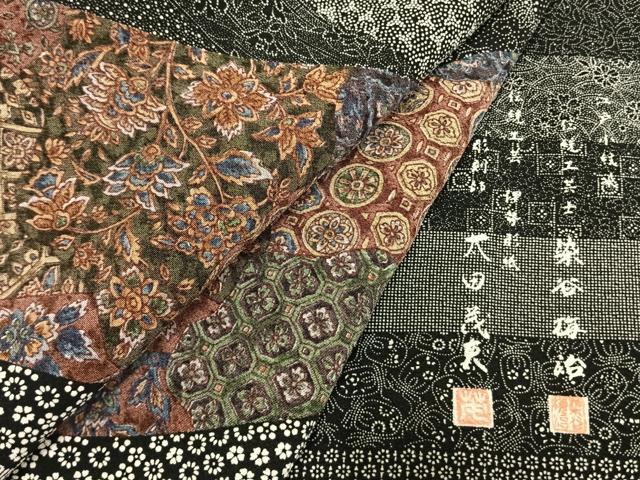 平和屋着物●伝統工芸士 染谷梅治　彫刻師 太田茂夫　訪問着　江戸小紋　更紗花文　百柄　さが美扱い　正絹　逸品　AABG4527fy