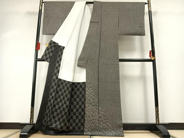 平和屋着物●二代目 川村久太郎　訪問着　樹林文　正絹　逸品　AABG4529fy