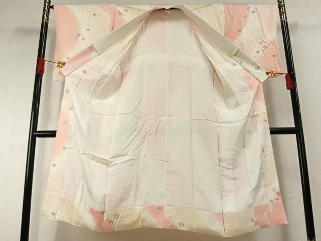 平和屋着物●長襦袢　袷　舞花文　暈し染め　正絹　逸品　AABG4533fy