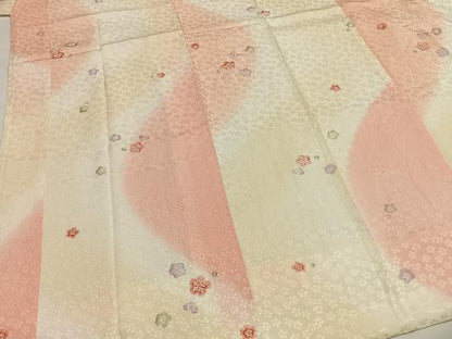 平和屋着物●長襦袢　袷　舞花文　暈し染め　正絹　逸品　AABG4533fy