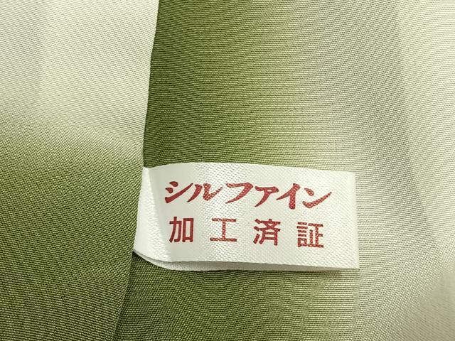 平和屋着物●上質な小紋　花鳥文　鬼しぼ縮緬　正絹　逸品　AABG4534fy