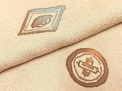 平和屋着物●染色の魔術師　染乃座・大久保玄才　そめのざ玄才　訪問着　丸文　亀甲文　正絹　逸品　AABG4536fy