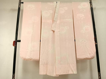 平和屋着物●振袖用長襦袢　無双仕立て　草花地紋　暈し染め　正絹　逸品　AABG4544fy