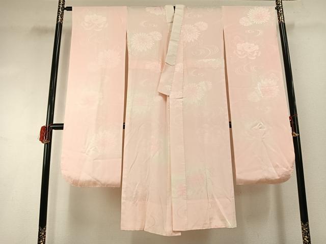 平和屋着物●振袖用長襦袢　無双仕立て　草花地紋　暈し染め　正絹　逸品　AABG4544fy