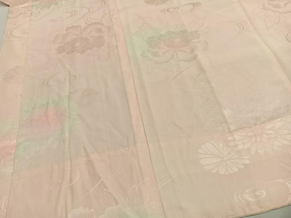 平和屋着物●振袖用長襦袢　無双仕立て　草花地紋　暈し染め　正絹　逸品　AABG4544fy