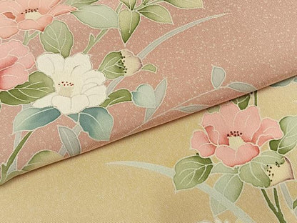 平和屋着物●訪問着　友禅　草花文　暈し染め　正絹　逸品　AABG4546fy