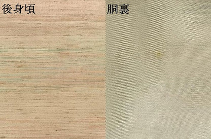 平和屋着物●紅花紬　米沢　霞文　正絹　逸品　AABG4549fy
