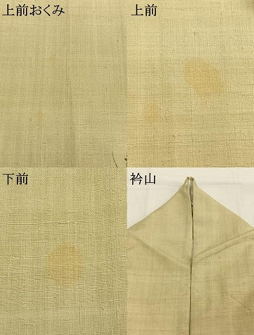平和屋着物●訪問着　紬地　作家物　手描き　風景樹林文　正絹　逸品　AABG4550fy