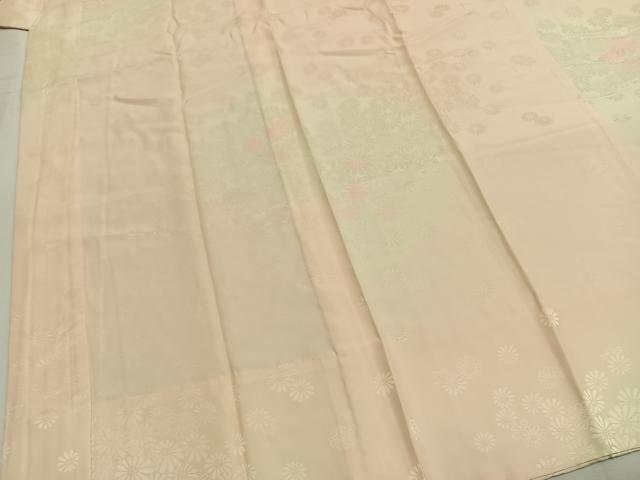 平和屋着物●振袖用長襦袢　無双仕立て　舞花地紋　暈し染め　半衿刺繍　正絹　逸品　AABG4555fy