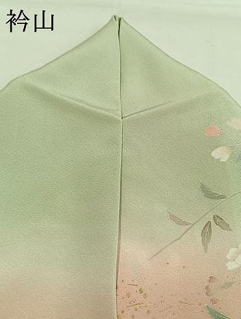 平和屋着物●訪問着　友禅　枝花文　暈し染め　正絹　逸品　AABG4563fy