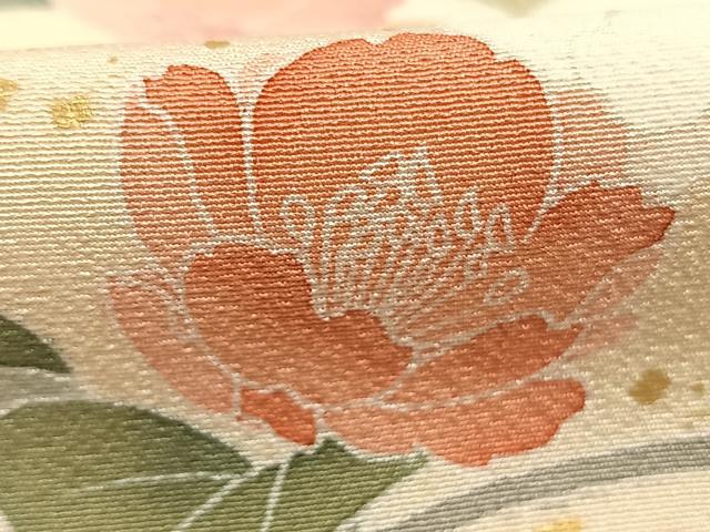 平和屋着物●訪問着　友禅　枝花文　暈し染め　正絹　逸品　AABG4563fy