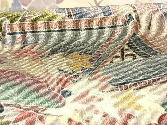 平和屋着物●十日町友禅作家　岡村蒼風　色留袖　風景文　暈し染め　正絹　逸品　AABG4567fy