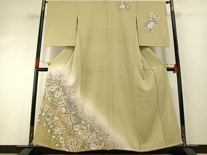 平和屋着物●越後十日町の一流染匠　桐屋・翠山工房　訪問着　絞り　辻が花　暈し染め　やまと誂製　正絹　逸品　AABG4570fy
