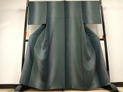 平和屋着物●上質な小紋　作家物　杢目地紋　暈し染め　鈴乃屋扱い　正絹　逸品　AABG4572fy