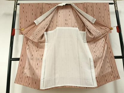 平和屋着物●長襦袢　無双仕立て　矢羽間道　正絹　逸品　AABG4575fy