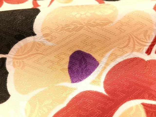 平和屋着物●小振袖　二尺袖　枝花文　洗える着物　AABG4580fy