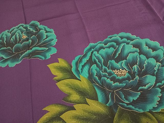 平和屋着物●豪華振袖　草花文　暈し染め　金彩　正絹　逸品　AABG4593fy
