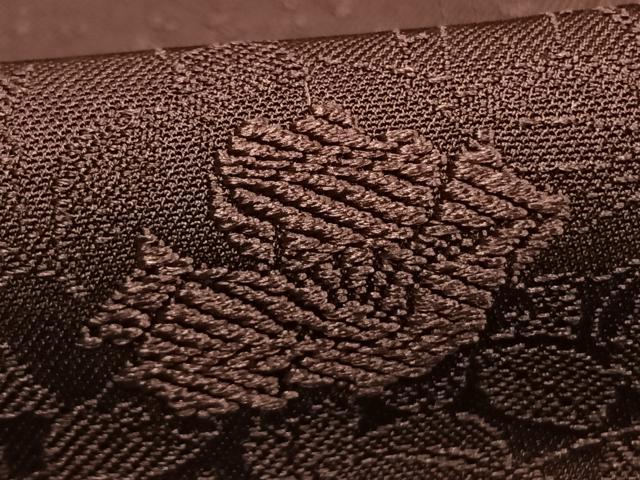 平和屋着物●無地絵羽訪問着　草花樹林地紋　紫鳶色　ロング丈　正絹　逸品　未使用　AABG4594fy