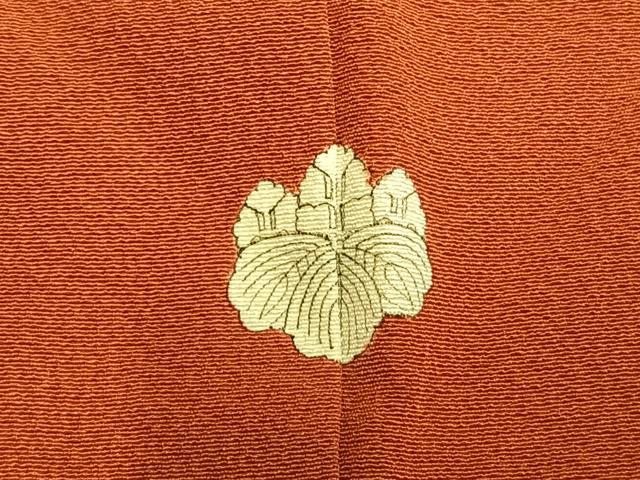 平和屋着物●上質な色無地　丹色　正絹　逸品　未使用　AABG4595fy
