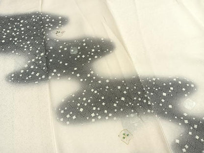 平和屋着物●訪問着　箔散らし文様　暈し染め　金銀彩　三越扱い　正絹　逸品　AABG4614fy