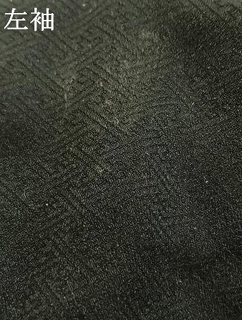 平和屋着物●訪問着　絞り　刺繍　花唐草文　黒地　金彩　正絹　逸品　AABG4622fy