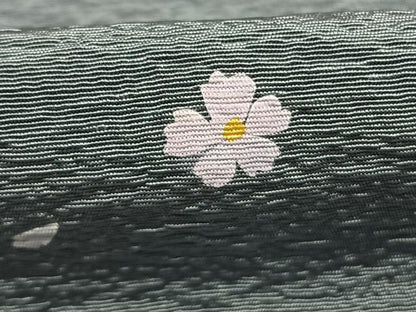 平和屋着物●東京友禅　菅有鬼一　小紋　舞花文　正絹　逸品　AABG4624fy