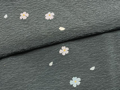 平和屋着物●東京友禅　菅有鬼一　小紋　舞花文　正絹　逸品　AABG4624fy