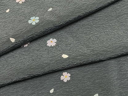 平和屋着物●東京友禅　菅有鬼一　小紋　舞花文　正絹　逸品　AABG4624fy