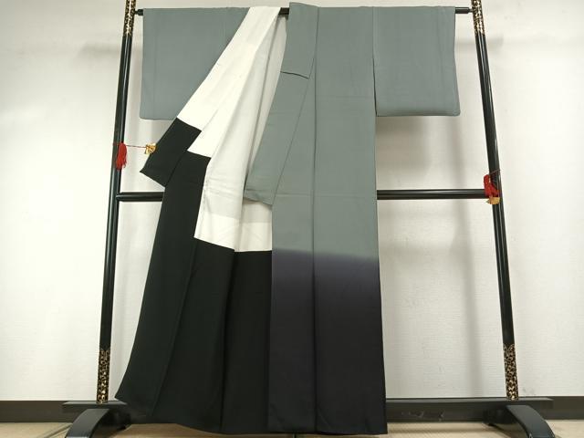 平和屋着物●訪問着　作家物　霞文　暈し染め　正絹　逸品　AABG4625fy