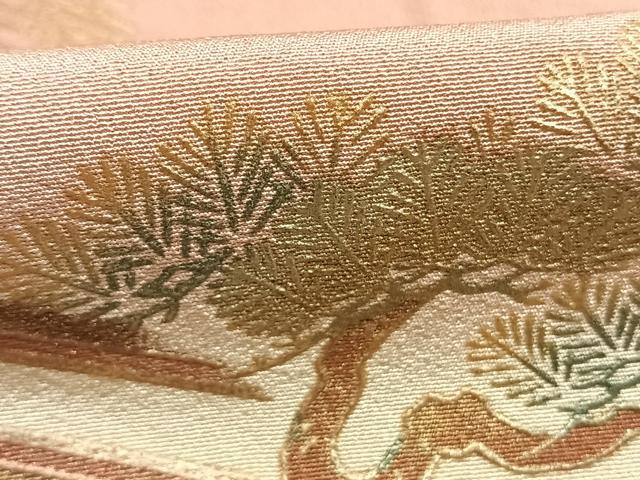 平和屋着物●訪問着　風景枝梅松文　暈し染め　金銀彩　正絹　逸品　AABG4627fy