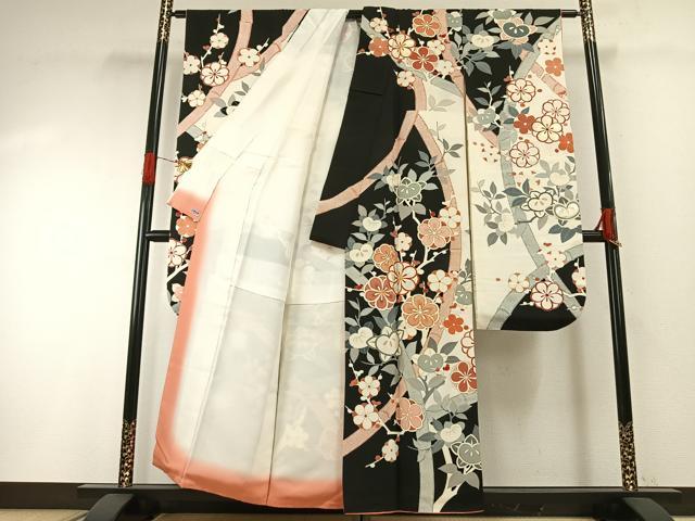 平和屋着物●創業460年・千總　振袖　駒刺繍　枝花文　金彩　高島屋扱い　正絹　逸品　AABG4628fy
