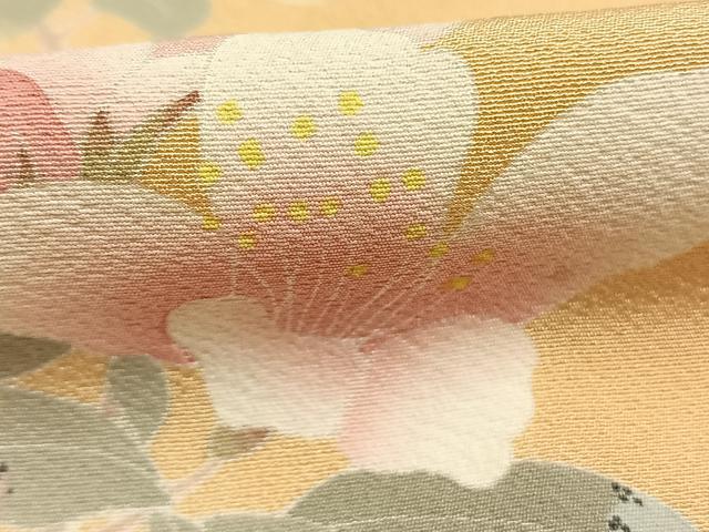 平和屋着物●訪問着　友禅　作家物　枝花文　暈し染め　正絹　逸品　AABG4629fy