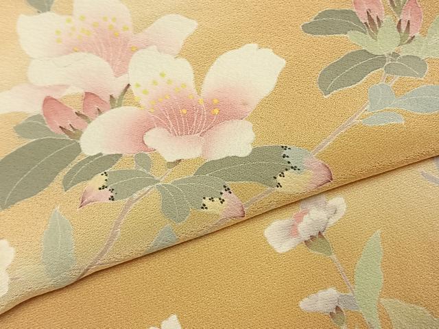 平和屋着物●訪問着　友禅　作家物　枝花文　暈し染め　正絹　逸品　AABG4629fy
