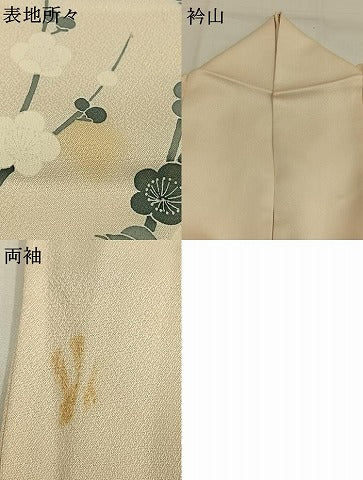 平和屋着物●訪問着　刺繍　枝花文　暈し染め　正絹　逸品　AABG4635fy