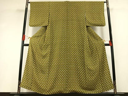 平和屋着物●上質な小紋　さや豆　正絹　逸品　AABG4638fy