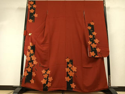 平和屋着物●豪華振袖　舞桜文　金彩　正絹　逸品　AABG4644fy