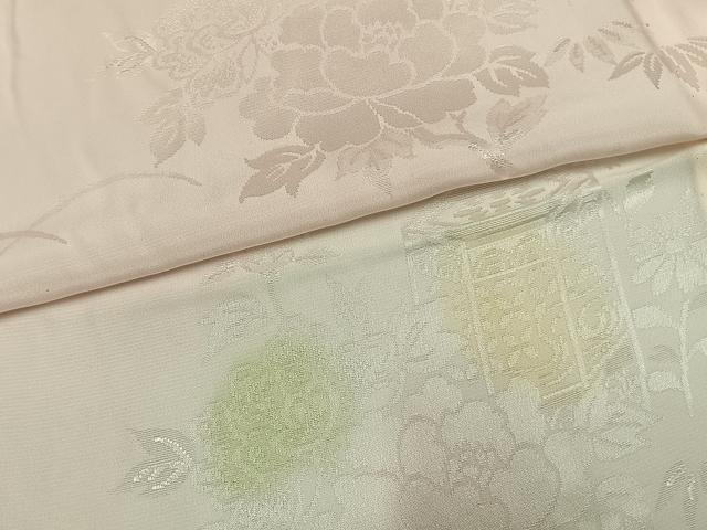平和屋着物●振袖用長襦袢　無双仕立て　貝桶花地紋　暈し染め　正絹　逸品　AABG4645fy
