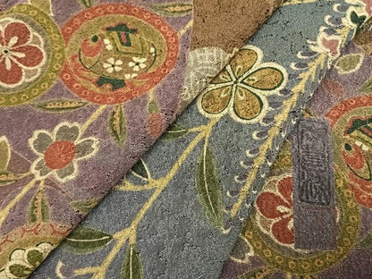 平和屋着物●訪問着　作家物　本苔染　草花文　暈し染め　正絹　逸品　AABG4646fy