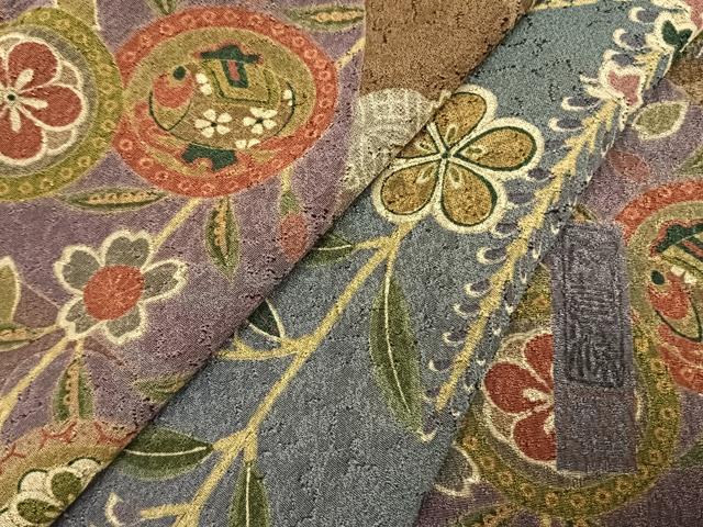 平和屋着物●訪問着　作家物　本苔染　草花文　暈し染め　正絹　逸品　AABG4646fy