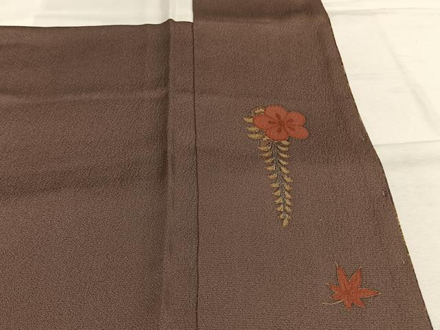平和屋着物●訪問着　作家物　本苔染　草花文　暈し染め　正絹　逸品　AABG4646fy