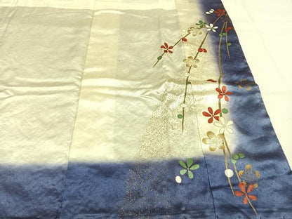 平和屋着物●豪華振袖　枝梅文　金彩　正絹　逸品　AABG4647fy