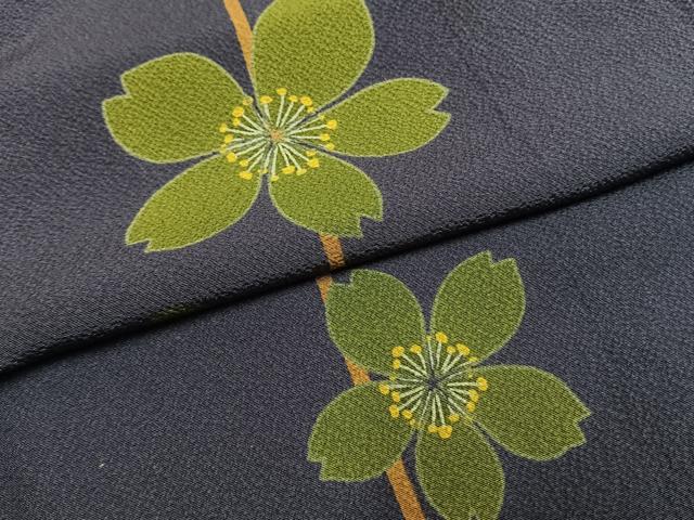 平和屋着物●世界的人形師　辻村寿三郎　ジュサブロー　振袖　舞花文　正絹　逸品　AABG4655fy