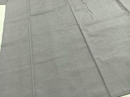平和屋着物●結城紬　色無地　牡丹鼠色　正絹　逸品　AABG4672fy