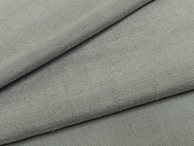平和屋着物●結城紬　色無地　牡丹鼠色　正絹　逸品　AABG4672fy