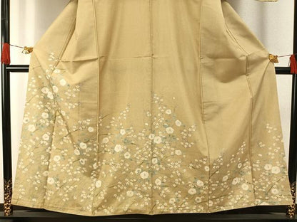 平和屋着物●本場大島紬　染大島　草花文　金彩　正絹　逸品　AABG4681fy